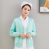 Weimando y tá áo len áo khoác cardigan cộng nhung dày ẩn áo len màu xanh quần áo làm việc quần áo y tá mùa đông cổ chữ V 