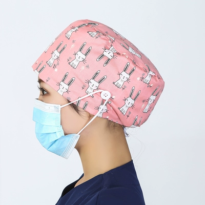 nón trùm đầu y tế Mũ phẫu thuật cho nữ, mũ tròn cotton nguyên chất, mũ y tá phòng mổ, mũ in phẫu thuật, mũ y tế nam có khóa điều chỉnh mũ giấy y tế nón con sâu y tế 