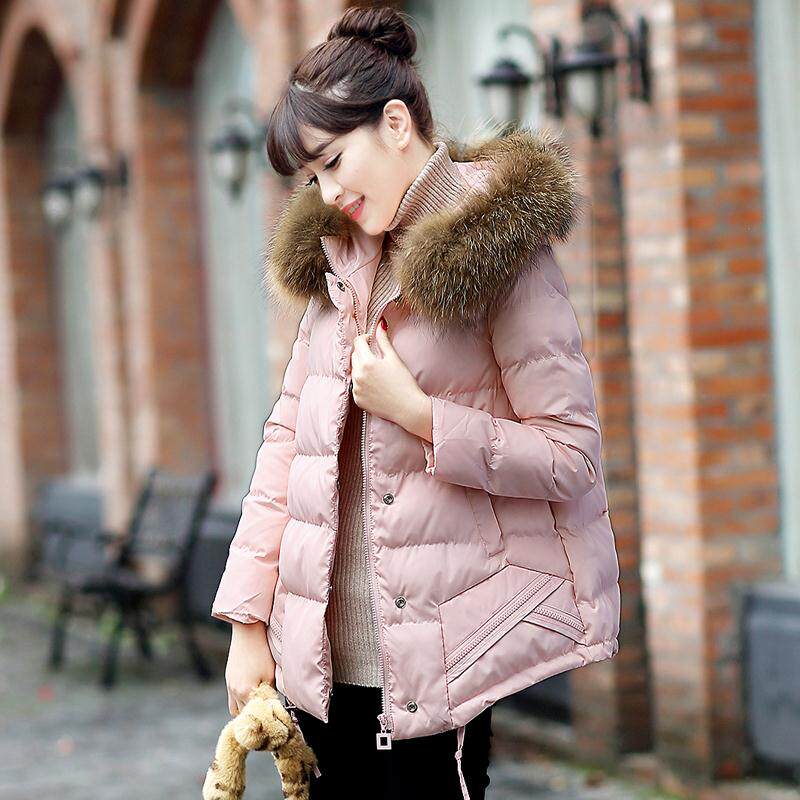 Thickened niche European station ins tide A-word down padded jacket female Korean version of the short section large size fat sister padded jacket