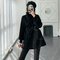 Anti-season clearance special double-sided cashmere coat Womens Small coat short wool new Hepburn style jacket