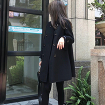 European baby collar double-sided cashmere coat womens long autumn new high-end double-sided small woolen jacket