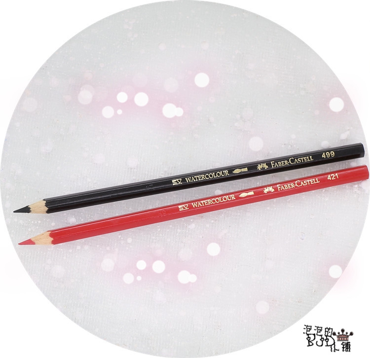 (Bubble home) BJD SD baby makeup Faber-Castell water-soluble color pencil single black red eyebrow lip kiss