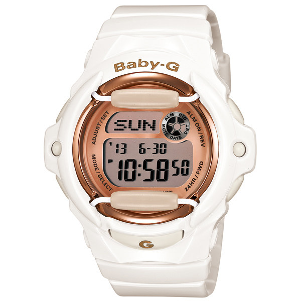 卡西欧（CASIO）潮牌女腕表白色防震表盘200m  BG-169G系列
