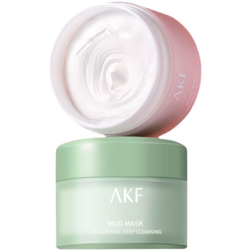 韩国AKF涂抹紫色清润保湿舒缓泥膜绿色控油清洁净透泥膜100g送中样20g送泥膜刷