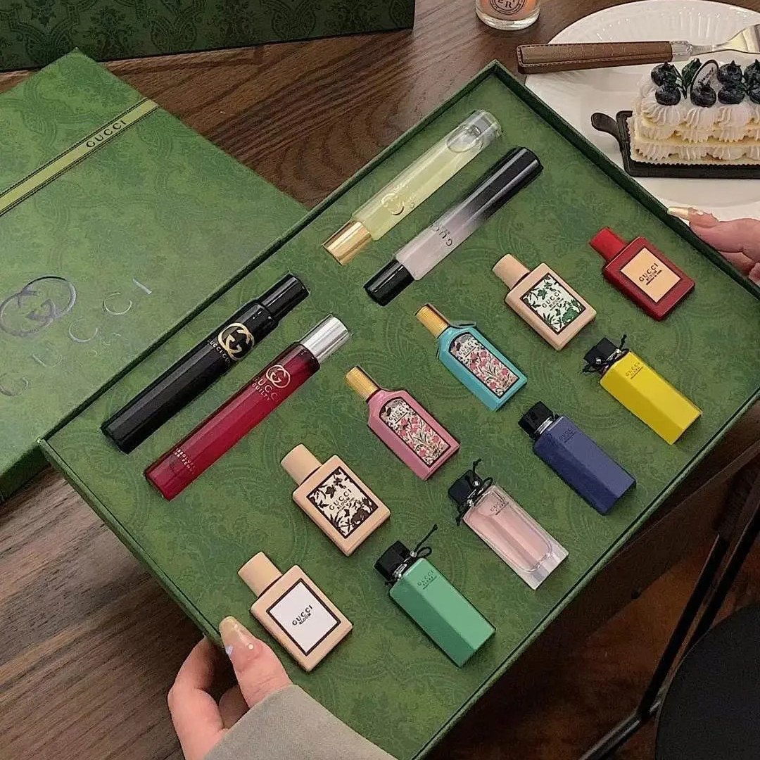 古驰GUCCI香水小样14件套体验装(香水小样5ml*10+走珠7.4ml*4)赠礼袋