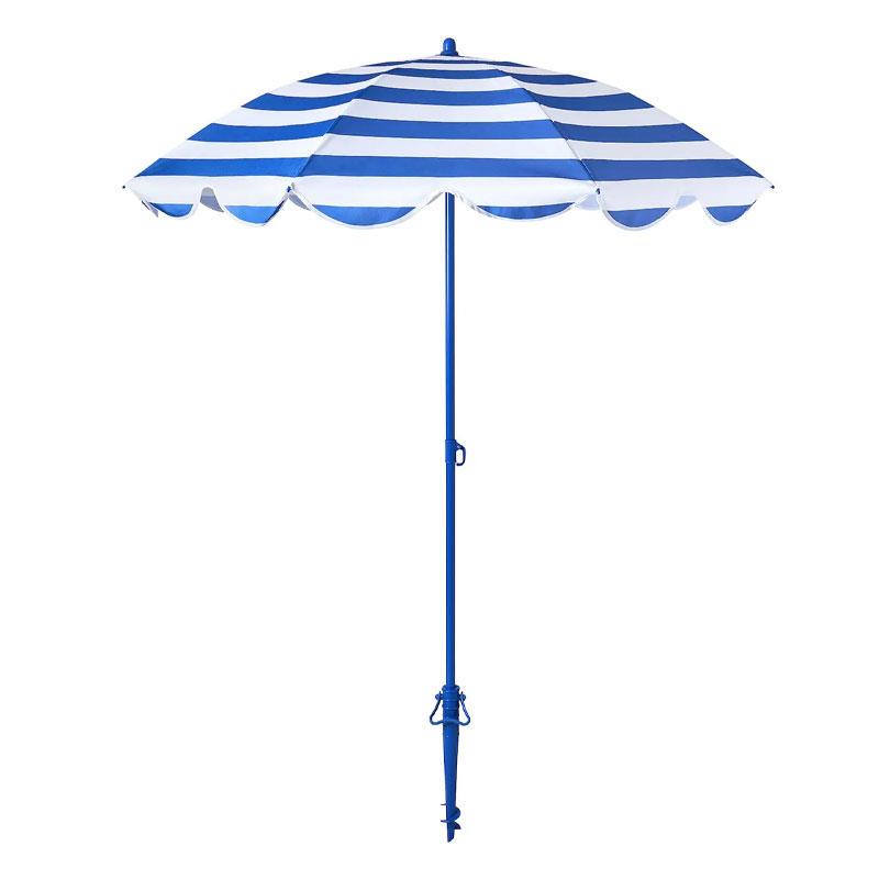 Ikea Stranton Sunshade Beach Umbrella Cartoon Blue and White Striped Pattern