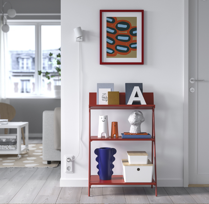 Ikea Domestic Purchasing Agent Krönikör Open Storage 60X35X91 Red Shelving Unit