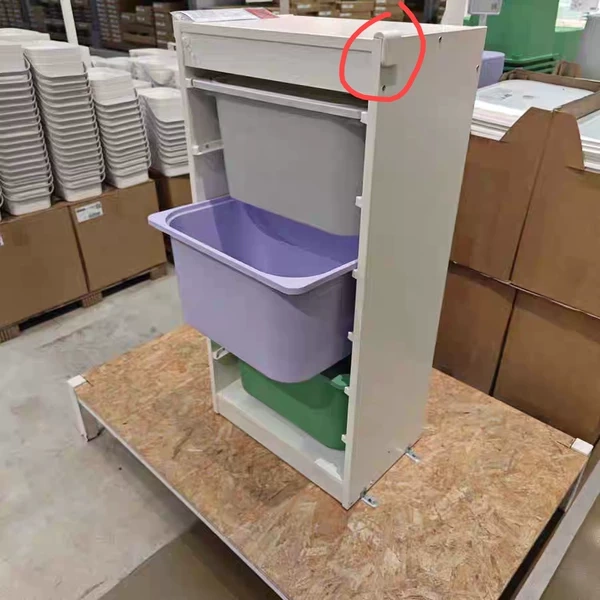 Ikea Shufat Storage Combination 46X30X 91cm Storage Cabinet Organizer Box Shelf Solid Wood