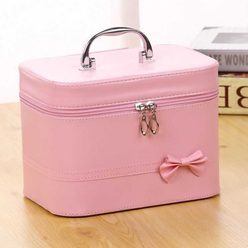 Large makeup bag hand-held makeup case simple travel cosmetics bag storage bag bag portable cosmetics storage box
