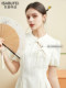 [Yalu]New Style Women's Summer Dress with Bubble Sleeves, Featuring a Chinese-Inspired Design, Slim Fit, and Elegant Long Dress