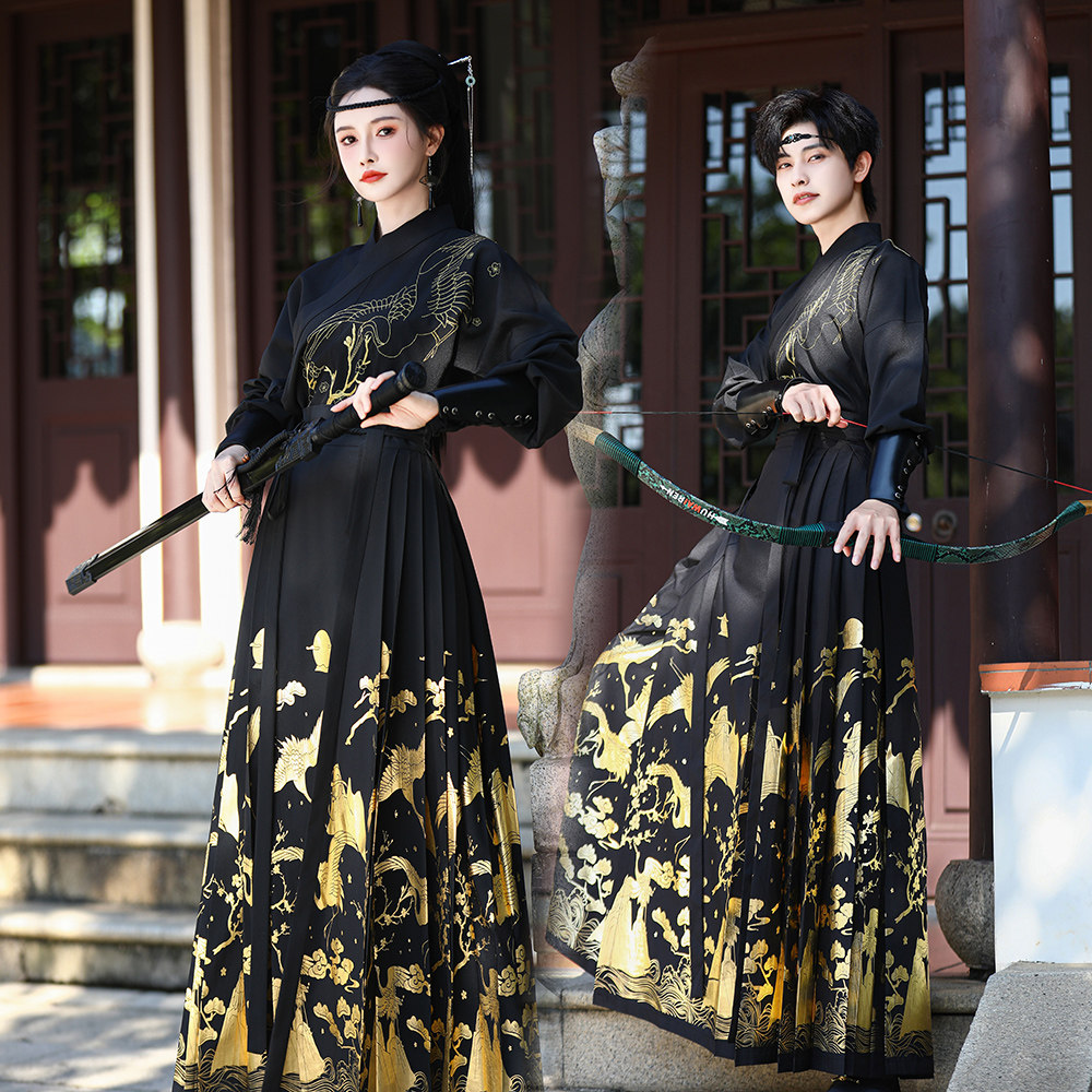 oriental black dress Traditional Cheongsam Full Length Chinese Dress for Modern & Intellectual Women Black & White / XXL
