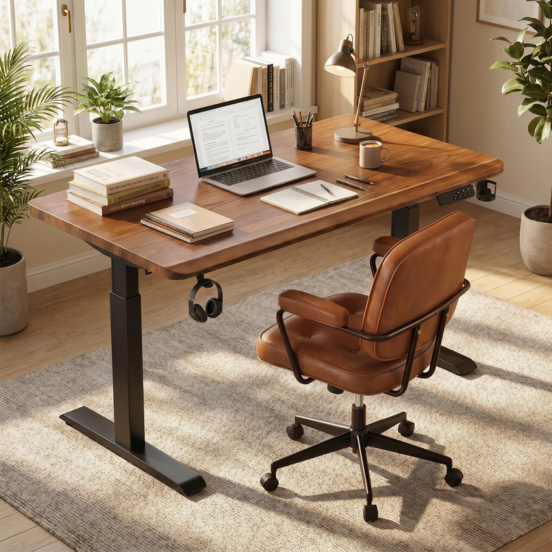 Solid Wood Electric Height-Adjustable Desk, Office Desk, Computer Desk, Small Household Desk, Writing Desk, Adjustable Work Table Solid Wood Electric Height-Adjustable Desk, Office Desk, Computer Desk, Small Household Desk, Writing Desk, Adjustable Work Table