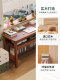All-Solid Wood Narrow Desk, Double-Layer Computer Desk, Student Home Bedroom Long Table, Wall-Mounted Writing Desk for Small Apartments