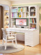 Solid Wood Desk and Bookcase Combination, Bedroom Computer Desk, Children's Writing Desk, Simple Home Study Desk and Chair Set
