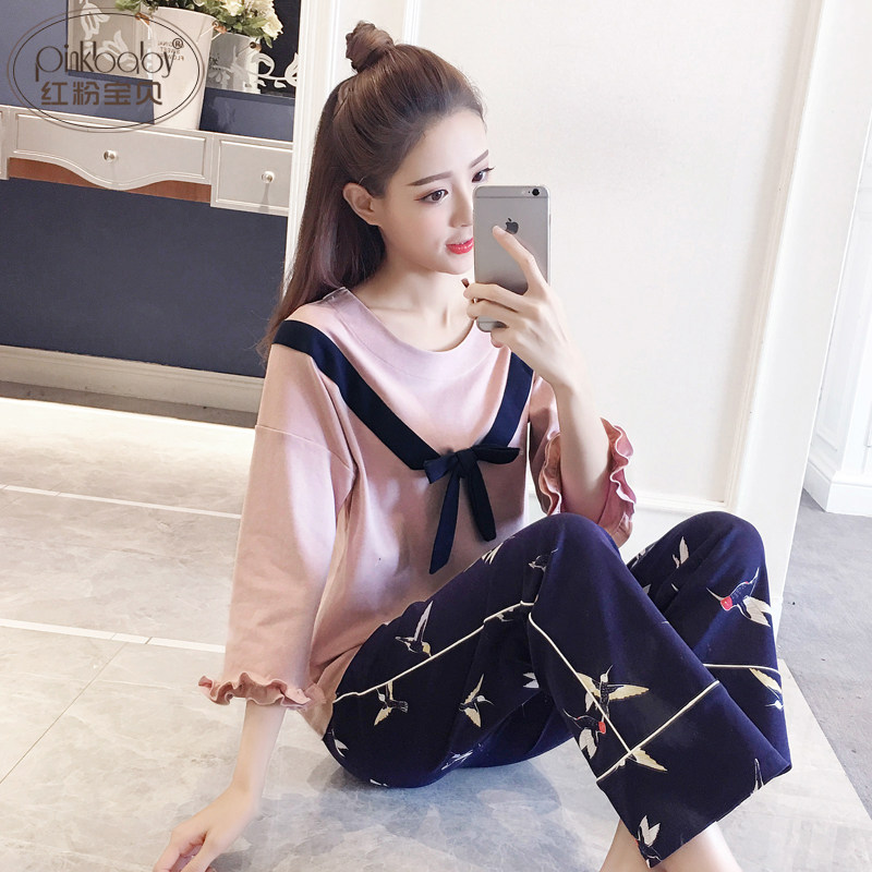 Pyjama pour femme      en Coton à manches - Ref 2994635 Image 1