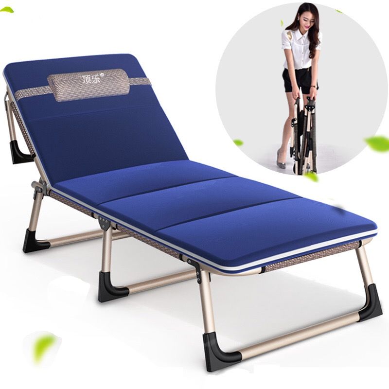 (Reinforced folding bed) Single afternoon nap bed office Afternoon Bed with bed loungchair accompanied by cot with simple portable line of military bed