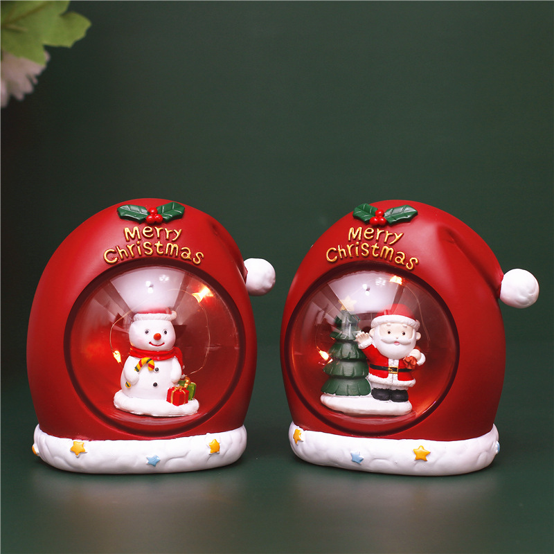 Santa Claus Fawn Star Light Hat Gift Night Light Bedside Atmosphere Decoration Light Ornament Gift Christmas