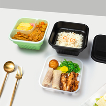 Flared flower disposable lunch box hexagonal double packing box with inner container take-out pot thick fast food box 200