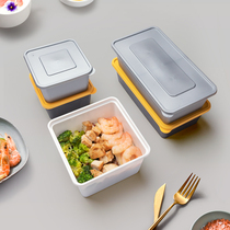 Flared flower disposable lunch box Japanese thick plastic takeaway packing box fast food lunch box rectangular with lid