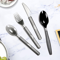 Disposable plastic knife and fork spoon hard thickened steak knife transparent snack knife cake knife dessert knife 1000
