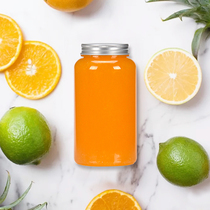 Bell flower 500ml disposable plastic cold drink tea juice bottle with aluminum lid plastic bottle transparent plastic bottle