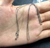 Большая утечка S925 Серебряная игла универсальная цепь. Кусок трехцветного дополнительного 45 (A3-5)