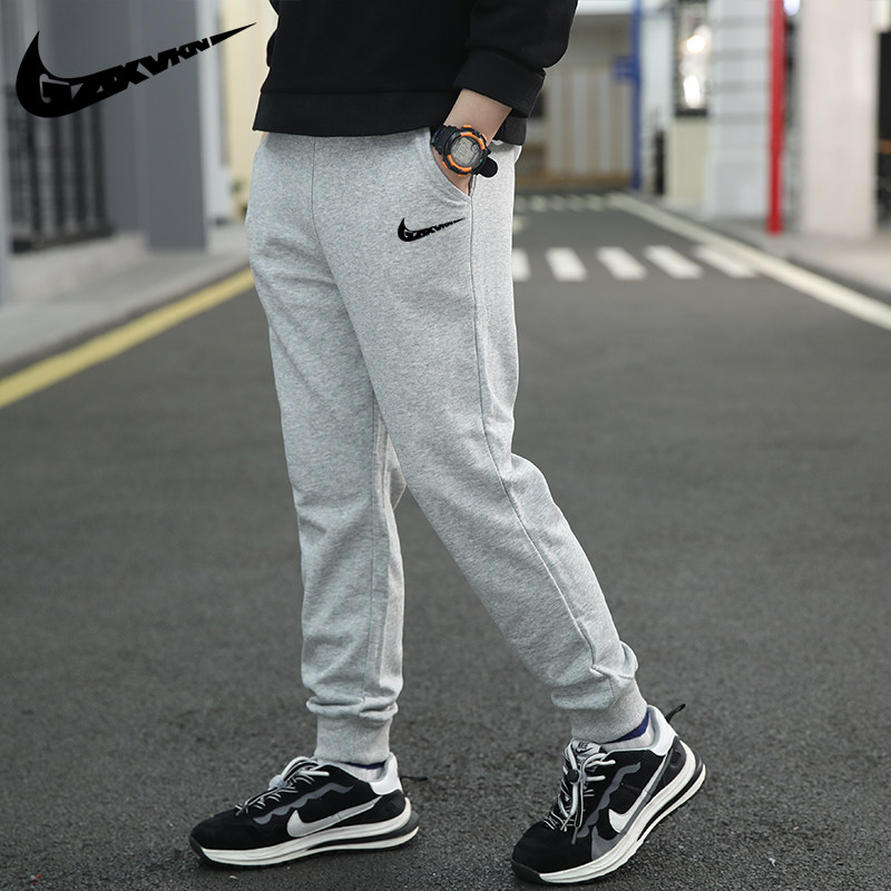 Nike Tide Boys Long Pants Spring Autumn Summer Men's and Women's Medium and Large Children's Wear 2022 New Sports Leisure Thick Cotton Pants