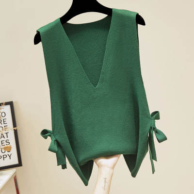 Women's vest, student, Korean style women's trendy sweater, vest, knitted, loose, 2026 Spring and Autumn new fashion waistcoat