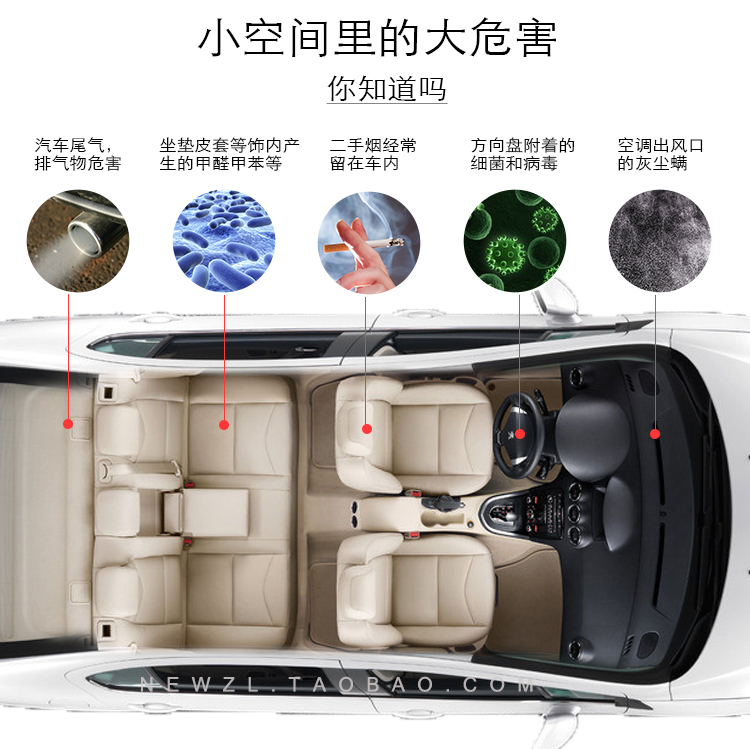 Máy lọc không khí ô tô sắc nét FU-GEM1H-N / GEM1N-B ngoài ra còn có mùi formaldehyd thanh oxy ô tô 