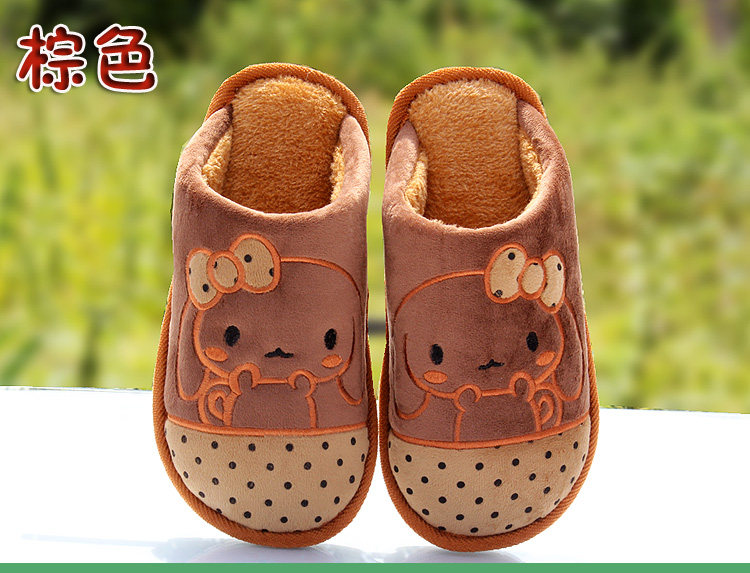 Pantoufles enfants en suède pour hiver - semelle caoutchouc - Ref 1009195 Image 22