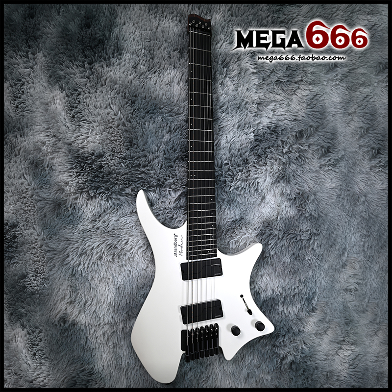 (mega666) Strandberg Boden Metal White 7 headless piano 7 string electric guitar