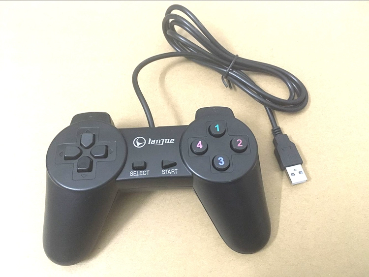 Super Mary thời thơ ấu gamepad máy tính PC gamepad cảm giác màu xanh USB có dây điều khiển