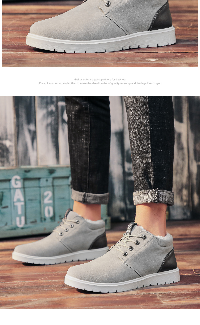 Kéo lại đôi giày nam hai đôi giày cotton 2018 mới cho nam mùa đông ấm áp cộng với nhung dày phía đông bắc để giúp giày tuyết giày cao cổ quân đội