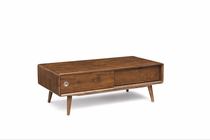 Malaysia imported American simple modern solid wood coffee table combination Rectangular creative living room furniture