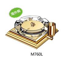 Spain imports Kaske plated 23K gold and silver snow eggplant smoke cylinder to contain cigarette ash upscale business gift pendulum