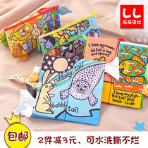 jollybaby baby early teach boob book ripping not rotten baby puzzle toy 0-3 year old children Cubs book sound paper