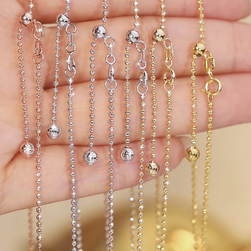 Leens 18K Gold Mini Diamond Chain White Gold Yellow Gold Rose Gold Two-Tone Italian Craftsmanship Dazzling Plain Gold Necklace Leens 18K Gold Mini Diamond Chain White Gold Yellow Gold Rose Gold Two-Tone Italian Craftsmanship Dazzling Plain Gold Necklace