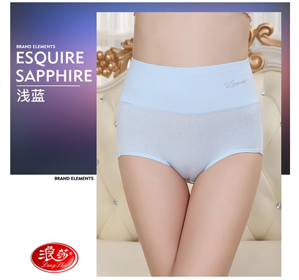 Langsha Bà Quần lót 4 Gói 100% Cotton Cao eo Tam giác Sexy Cotton Tummy Hông Quần cỡ lớn đồ lót