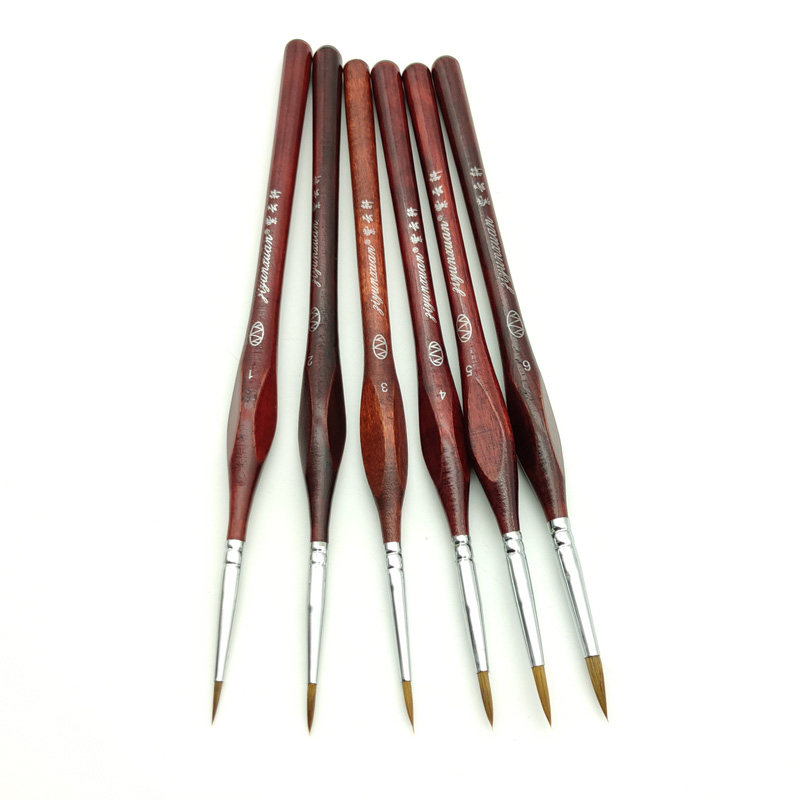 Langhao digital oil painting watercolor brush water powder acrylic very fine hook line pen line edge graffiti manicure oil brush