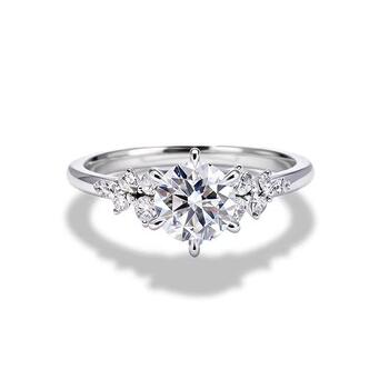 Pt950 platinum diamond ring berlin love letter 1 carat diamond