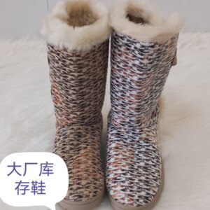 2024 Winter New Women's Shoes Thick-Soled Snow Boots Women's Mid-Calf Fleece-Lined Warm and Fashionable Snow Boots