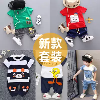 Children's summer suit 2019 New Baby Baby children's summer short sleeve outer clothing two-piece 1-4 years old