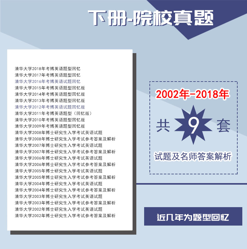 2023年清华大学华慧考博英语一本通含2002-2018历年真题解析