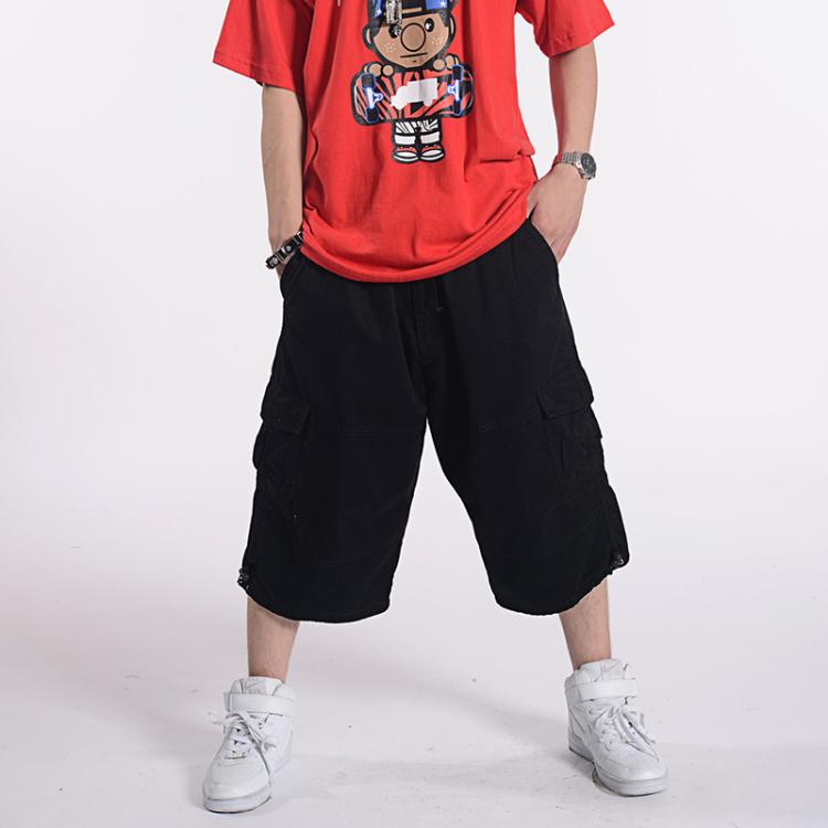 Mùa hè nam hip hop giản dị quần tây nam lỏng lẻo cộng với phân bón XL chân rộng dụng cụ quần short chất béo quần áo nam