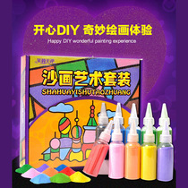 Hibiscus Angel Children Sand Painting Suit Baby Handmade DIY glue painting colorful sand painting toy