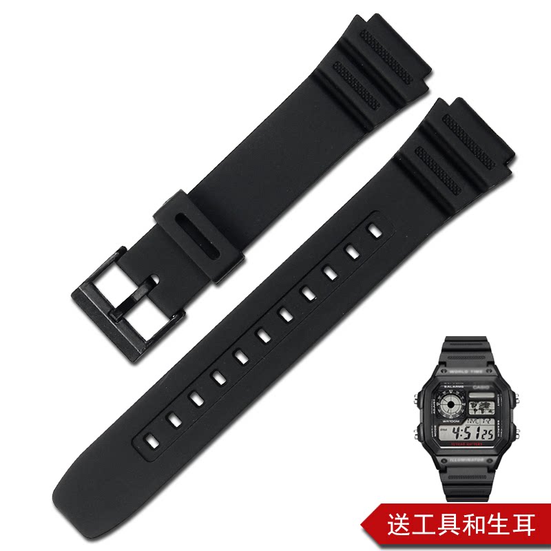 Substitute CASIO strap AE-1200AE-1300F-108W-216 classic small square watch resin PU strap