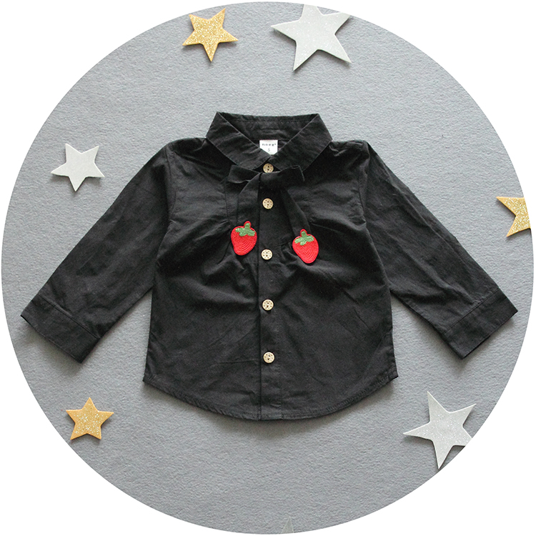 Chemise fille à manche longue en coton - Ref 2085684 Image 12