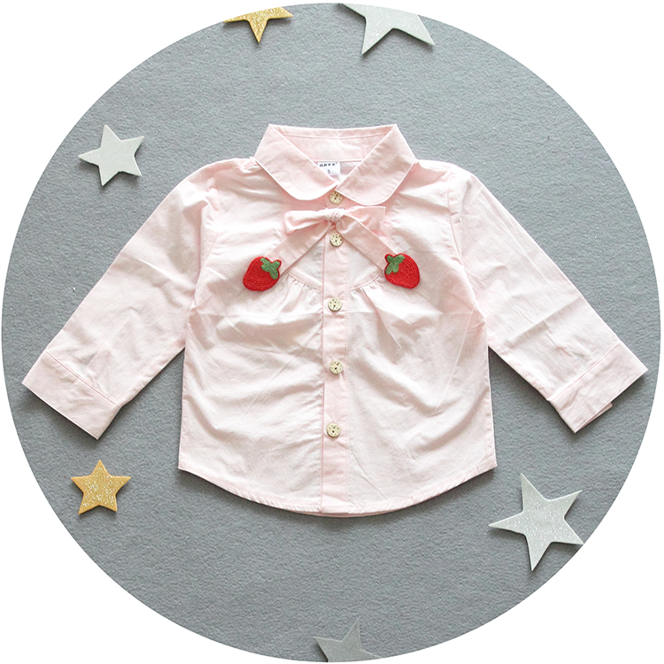 Chemise fille à manche longue en coton - Ref 2085684 Image 13