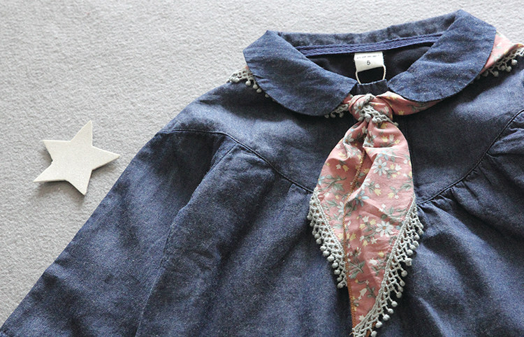 Chemise fille à manche longue en toile - Ref 2084785 Image 13