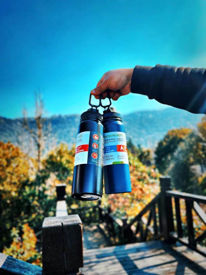 Artisan Heart Quality Large Capacity 800ml Outdoor Sports Water Cup 304 Stainless Steel Insulated Space Cup Kettle 